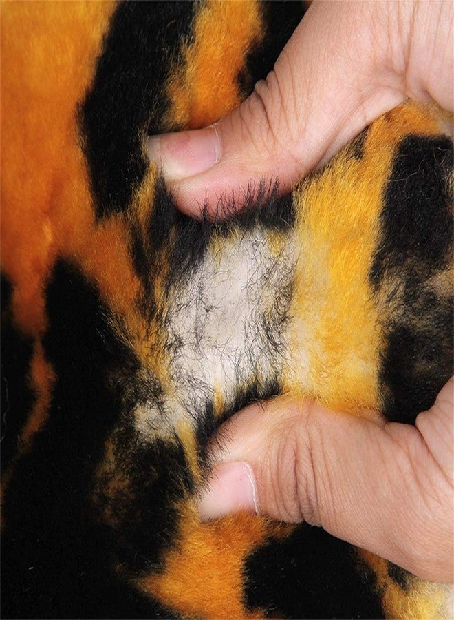 yingda1992 Tiger Area Rug Chic Style Leopard Skin Printed Rugs Australia Sheepskin Carpet Soft Plush Eco-Friendly Fits Perfectly in Living Room/Bed Room or as a Couch Decor One Pelt 1 Pack - Image 5